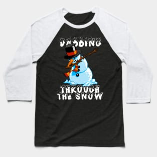 Snowman Dabbing Through The Snow Shirt Christmas Dab Santa 2 Baseball T-Shirt